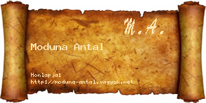Moduna Antal névjegykártya